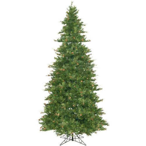  Vickerman 06323 - 12 x 76 Mixed Country Pine Slim with Pine Cones and Grapevines Christmas Tree (A801690)