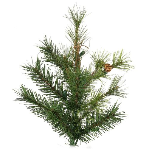  Vickerman Unlit 9 Slim Mixed Country Pine Artificial Christmas Tree