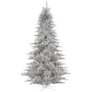Vickerman 3 Silver Tinsel Fir Artificial Christmas Tree, Unlit