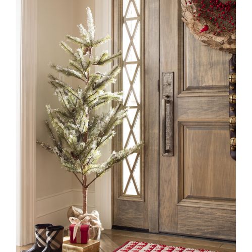  Vickerman 5 Flocked Desert Pine Artificial Christmas Tree, Unlit