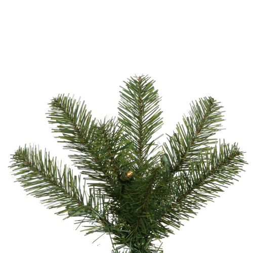  Vickerman Pre-Lit 5.5 x 28 Salem Pencil Pine Dura-Lit Artificial Christmas Tree, Green, Clear Lights