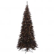 Vickerman 439685 - 7.5 x 40 Black Slim Fir Tree with 500 Clear Lights Christmas Tree (K161676)