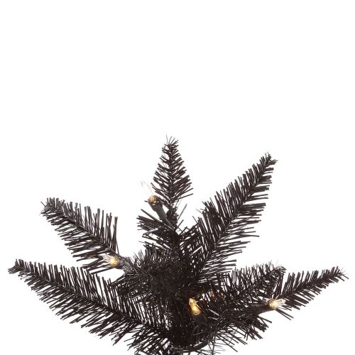  Vickerman 439685 - 7.5 x 40 Black Slim Fir Tree with 500 Clear Lights Christmas Tree (K161676)