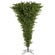 Vickerman 7.5 Pre-Lit Green Upside Down Artificial Christmas Tree - Clear Dura Lights