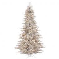 Vickerman 7.5 Silver Tinsel Fir Artificial Christmas Tree with 750 Warm White LED Lights