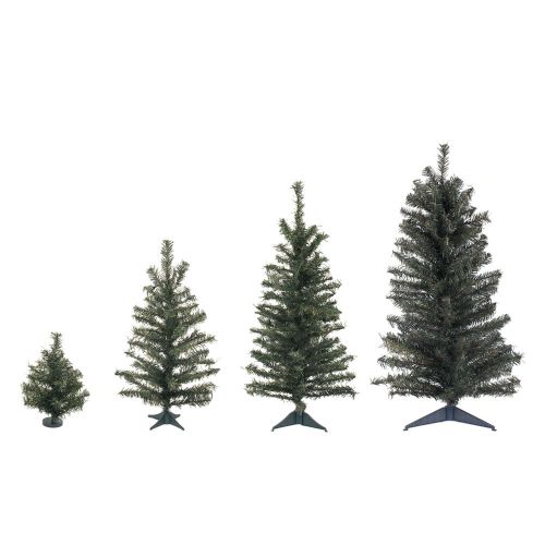  Vickerman Artificial Christmas Tree 24 Canadian Pine Dura-lit 35 Clear Lights Plastic Stand