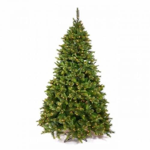  Vickerman Pre-Lit 6.5 x 49 Cashmere Pine LED Artificial Christmas Tree, Green, White Lights