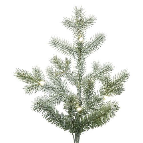  Vickerman 6.5 Frosted Denton Spruce Artificial Christmas Tree with 600 Warm White LED Lights