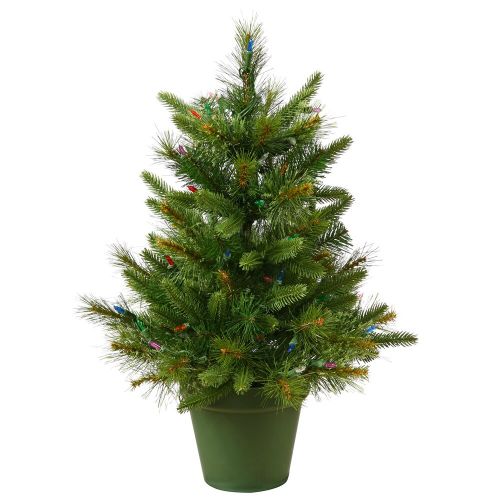  Vickerman 24 Cashmere Pine Artificial Christmas Tree with 50 Warm White LED Lights