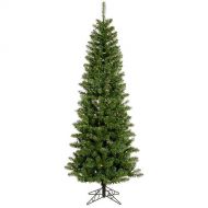 Vickerman Pre-Lit 7.5 x 36 Salem Pencil Pine LED Artificial Christmas Tree, Green, Multi-Colored Lights