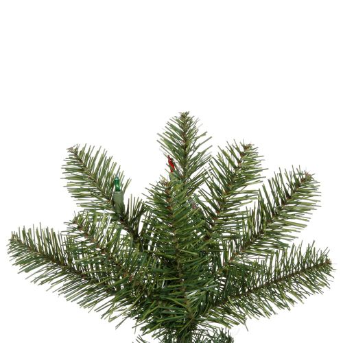  Vickerman Pre-Lit 7.5 x 36 Salem Pencil Pine LED Artificial Christmas Tree, Green, Multi-Colored Lights