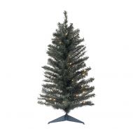 Vickerman Artificial Christmas Tree 36 Canadian Dura-lit 35 Clear Lights Plastic Stand