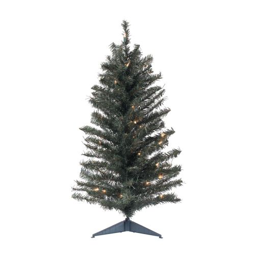  Vickerman Artificial Christmas Tree 36 Canadian Dura-lit 35 Clear Lights Plastic Stand