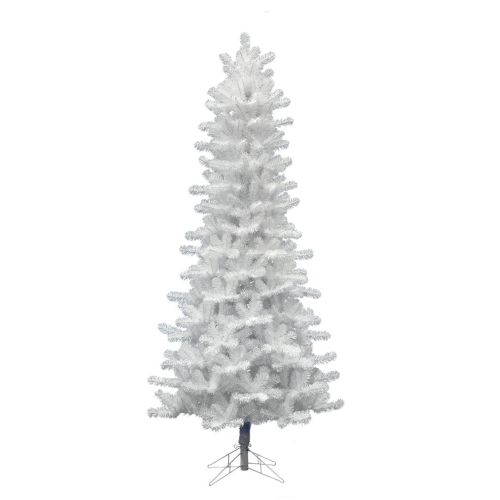  Vickerman 14 Unlit Artificial Christmas Tree Crystal White Slim