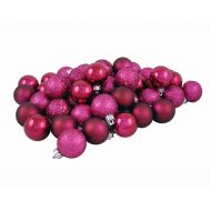 Vickerman 96ct Red Raspberry Shatterproof 4-Finish Christmas Ball Ornaments 1.5 (40mm)