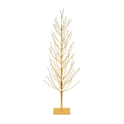  Vickerman Artificial Christmas Tree 7 Gold Tree LED 680 Warm White Lights Flat Base