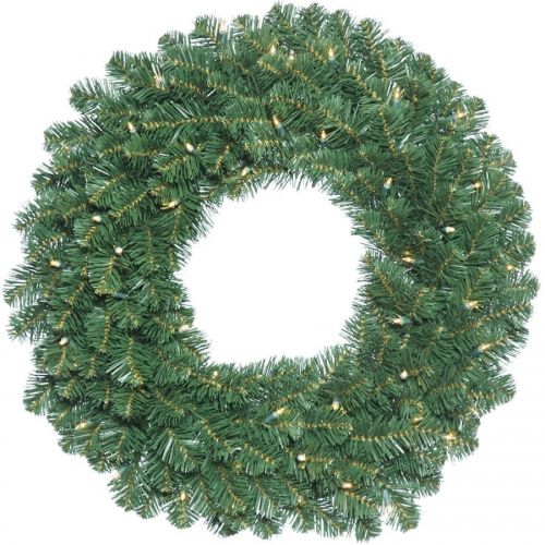  Vickerman 48 Oregon Fir Artificial Christmas Wreath with 150 Clear Lights