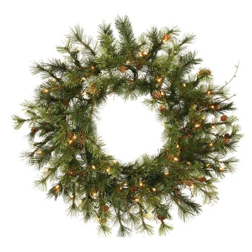  Vickerman 20 Mixed Country Pine Artificial Christmas Wreath with 35 Clear Lights