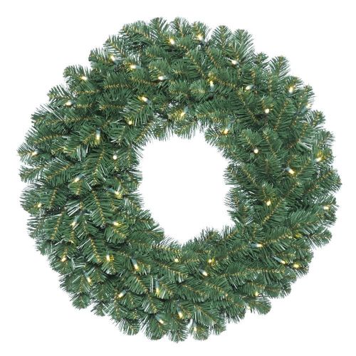  Vickerman 30 Oregon Fir Artificial Christmas Wreath with 70 Warm White LED Lights