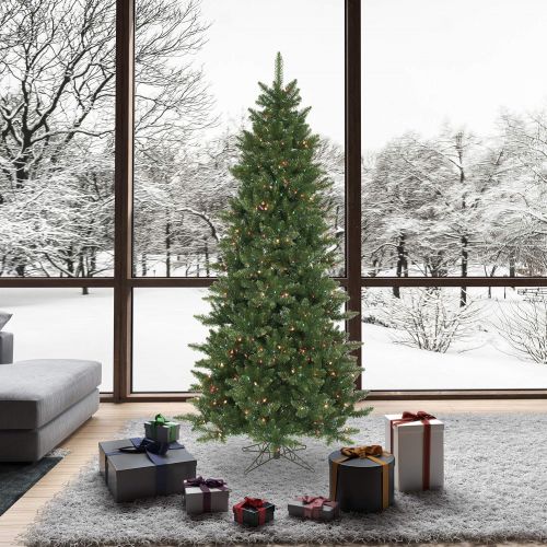  Vickerman Camdon Slim Tree with 700 Light, 7.5-Feet by 45-Inch, Multicolored