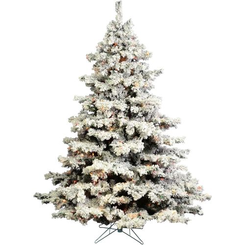  Vickerman Flocked Alaskan Tree with Dura-Lit 900 Light, 7.5-Feet by 68-Inch, Multicolored