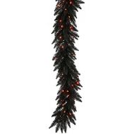 Vickerman K162115LED Garland with 250 Pvc Tips & 100 Dura Lit Led Italian Style Lights on Wire, 9 X 14 , OrangeBlack