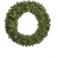 Vickerman 48 Pre-Lit Grand Teton Commercial Artificial Christmas Wreath Clear Dura Lights