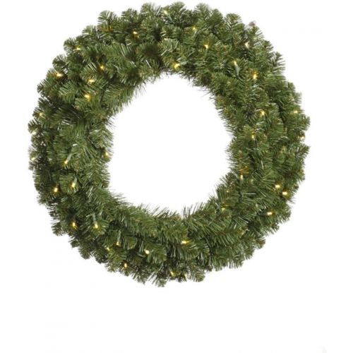  Vickerman 48 Pre-Lit Grand Teton Commercial Artificial Christmas Wreath Clear Dura Lights