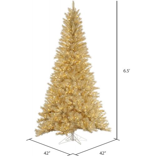  Vickerman WhiteGold Tinsel Christmas Tree