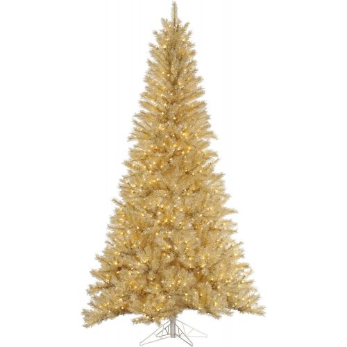  Vickerman WhiteGold Tinsel Christmas Tree