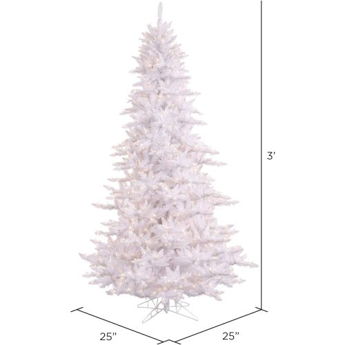  Vickerman Fir Slim Tree with 234 PVC Tips & 100 Dura-lit LED Italian Style Lights on Wire, 3, Warm White