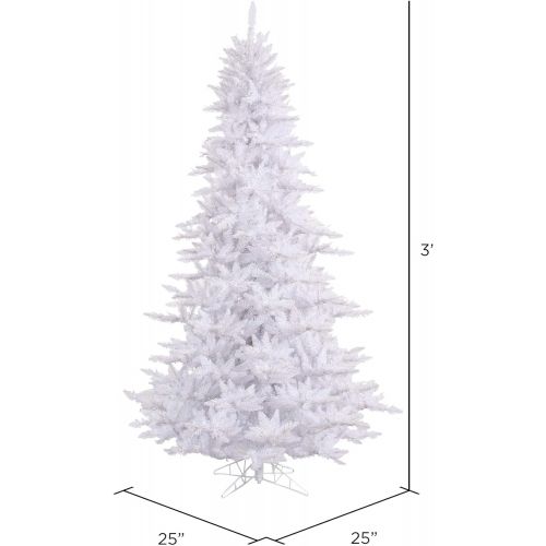  Vickerman Fir Slim Tree with 234 PVC Tips & 100 Dura-lit LED Italian Style Lights on Wire, 3, Warm White