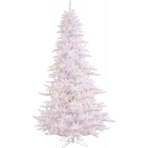  Vickerman Fir Slim Tree with 234 PVC Tips & 100 Dura-lit LED Italian Style Lights on Wire, 3, Warm White