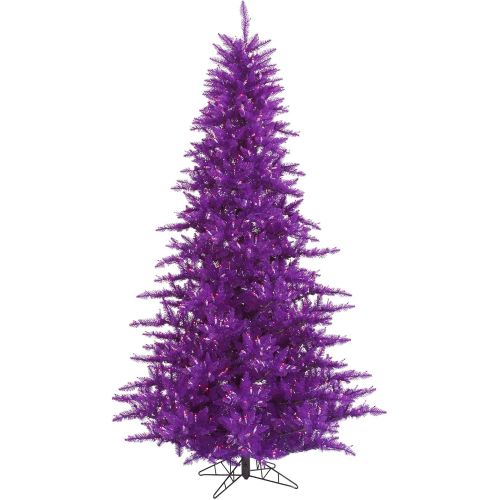  Vickerman Fir Tree with 234 PVC Tips & 100 Dura-lit Style Lights on Wire, 3, Purple