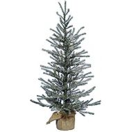 Vickerman B165141LED Frosted Angel Pine Artificial Christmas Tree with 1011 PVC tips & 70 Dura-Lit Italian LED Mini Lights, 48 x 23, Warm White