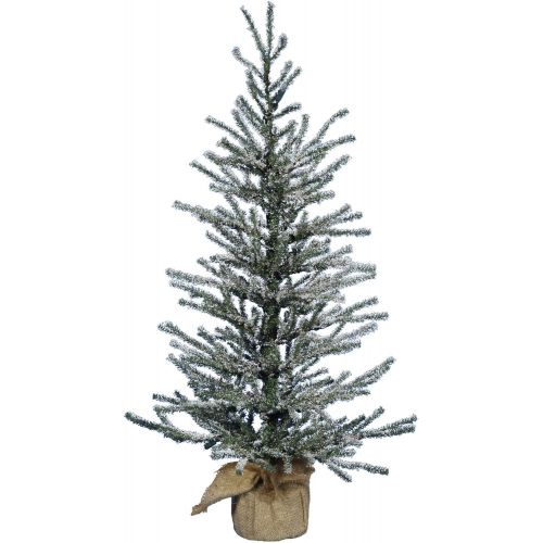  Vickerman B165141LED Frosted Angel Pine Artificial Christmas Tree with 1011 PVC tips & 70 Dura-Lit Italian LED Mini Lights, 48 x 23, Warm White