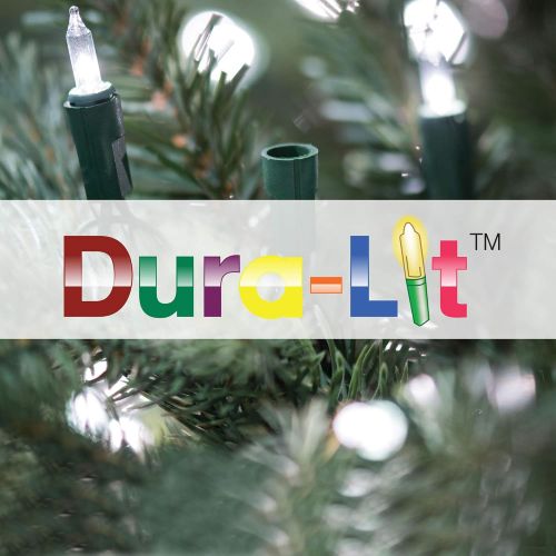  Vickerman B160443LED Pine Artificial Christmas Tree with 484 PVC tips & 150 Dura-Lit Italian LED Mini Lights in a Burlap base, 42, Warm WhiteAnoka
