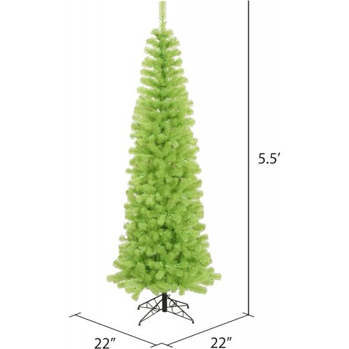  Vickerman Lime Green Pencil Christmas Tree