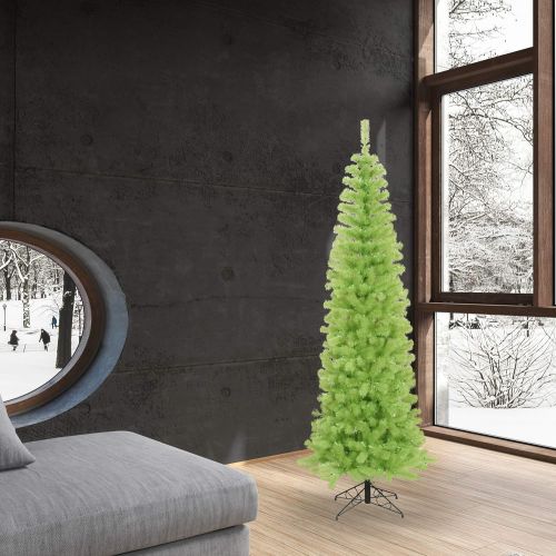  Vickerman Lime Green Pencil Christmas Tree