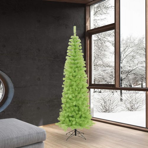  Vickerman Lime Green Pencil Christmas Tree