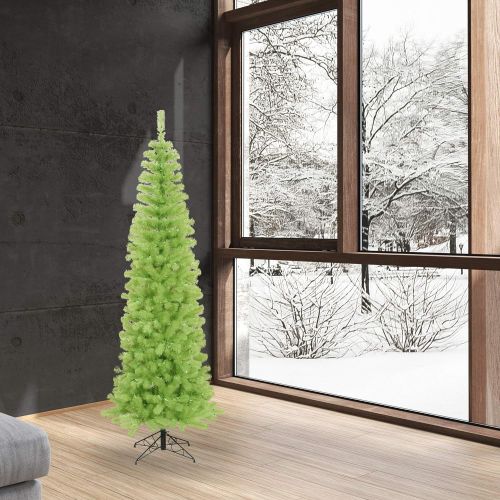  Vickerman Lime Green Pencil Christmas Tree