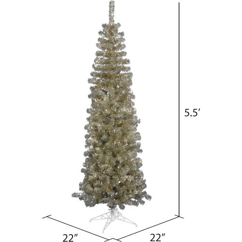  Vickerman Champagne Pencil Christmas Tree