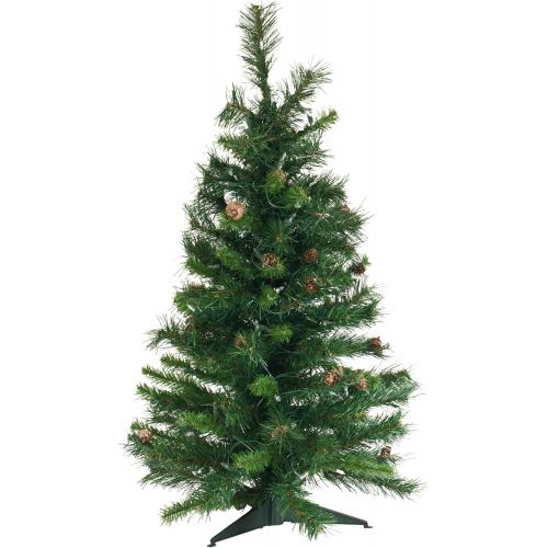  Vickerman Cheyenne Pine Tree with Dura-Lit 100 Clear Lights and 115 Tips, 36-Inch