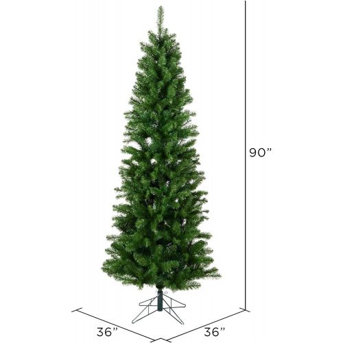  Vickerman Salem Pencil Pine Tree with 679 Tips, 7.5-Feet by 36-Inch
