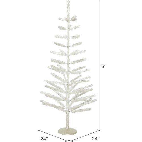  Vickerman Silver Feather Christmas Tree