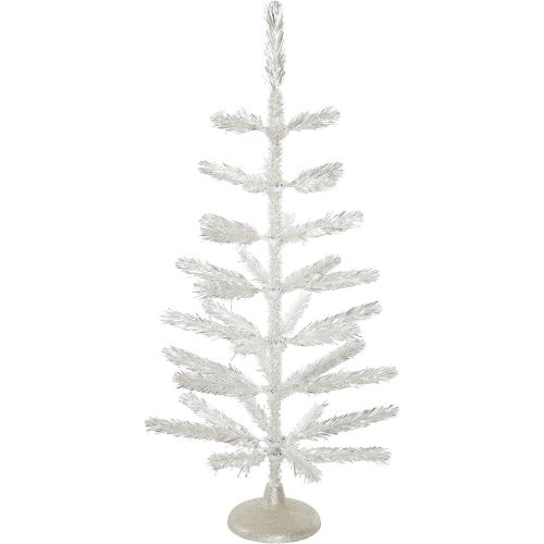  Vickerman Silver Feather Christmas Tree