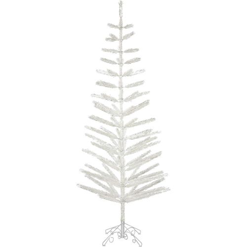  Vickerman Silver Feather Christmas Tree