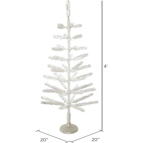  Vickerman Silver Feather Christmas Tree