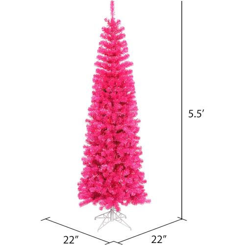  Vickerman Pink Pencil Christmas Tree