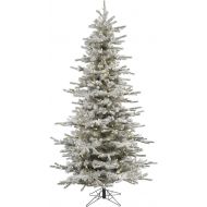 Vickerman 45 Flocked Slim Sierra Artificial Christmas Tree with 250 Warm White LED Lights